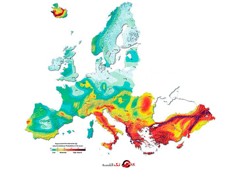 تاثیر زمین لرزه در 5 کشور اروپایی در قفسه بندی صنعتی